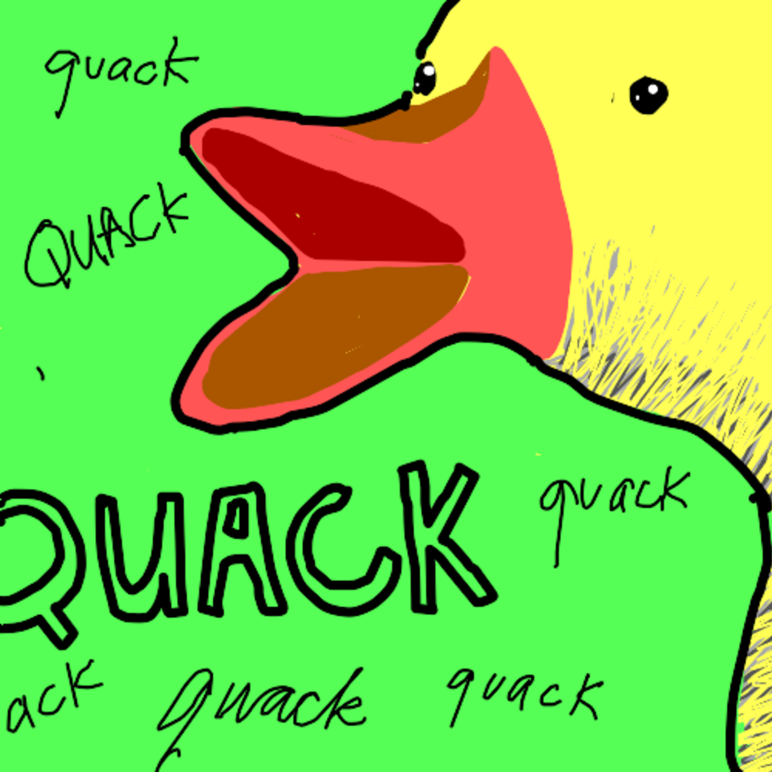 Screaming Duck Mascot